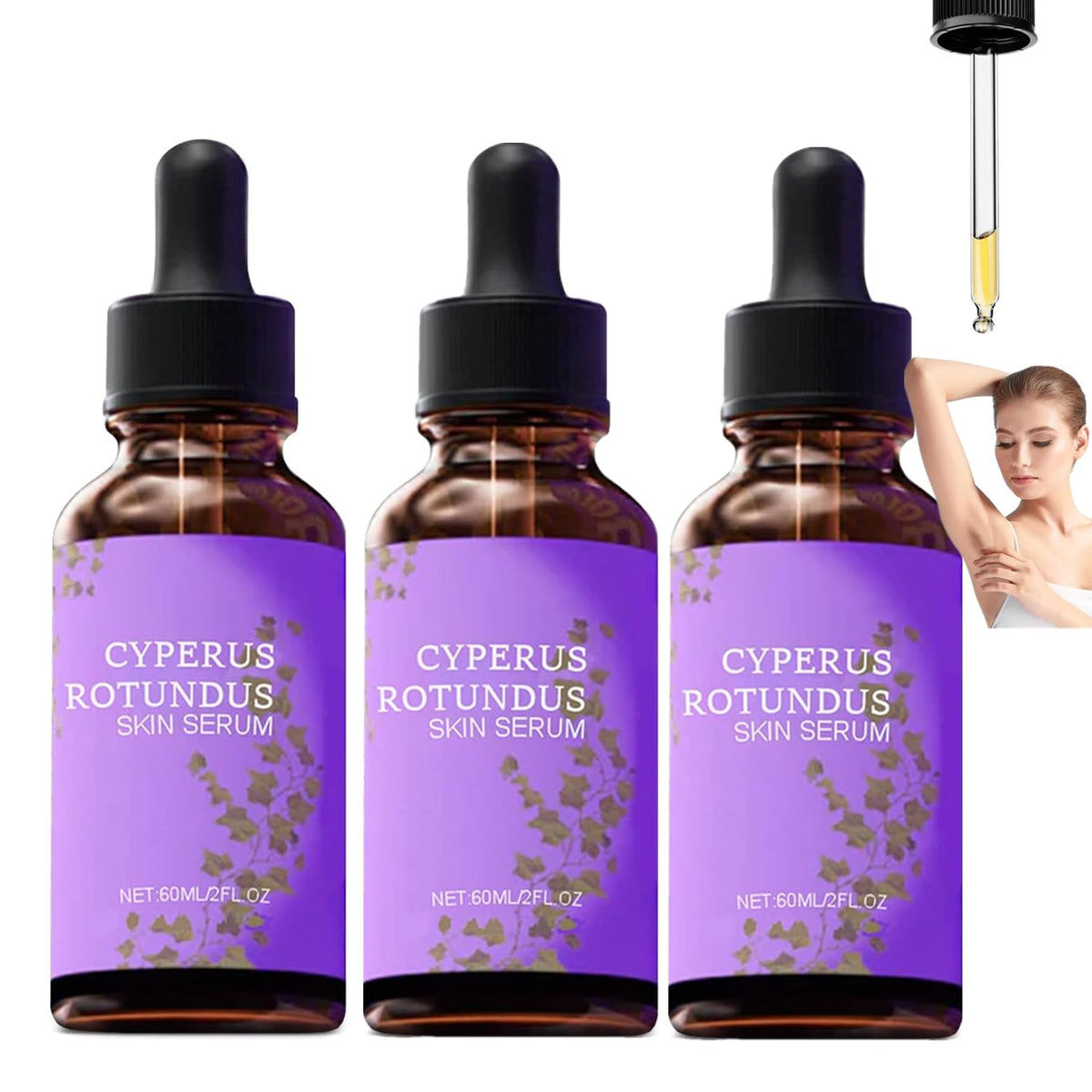 LOYOTICE front packaging showing three serum bottles and benefits