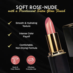 L'Paige lipstick tucked in makeup bag suggests travel-ready, long-lasting wear