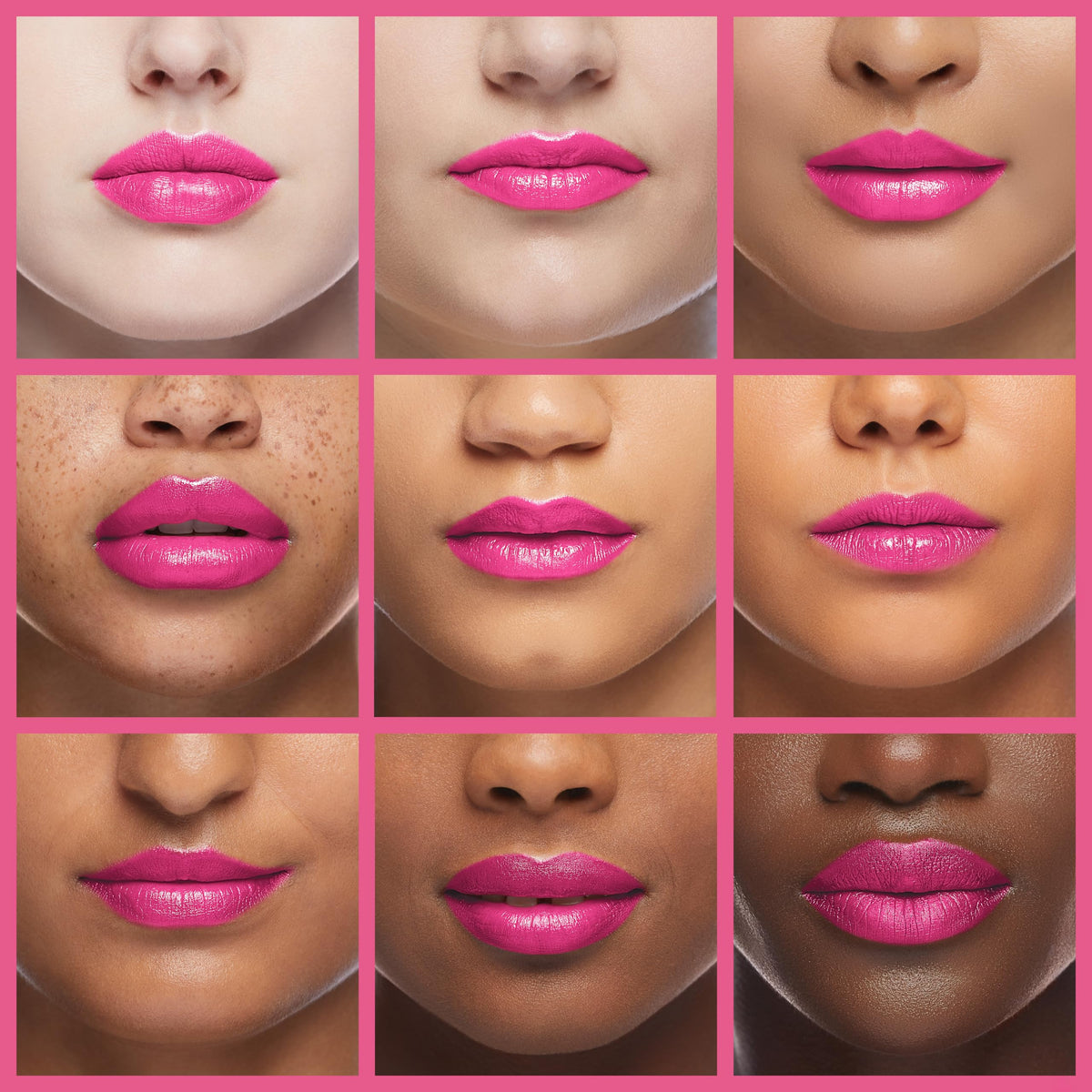 L'Paige texture close-up highlighting creamy frosted finish benefit: shows moisturizing formula