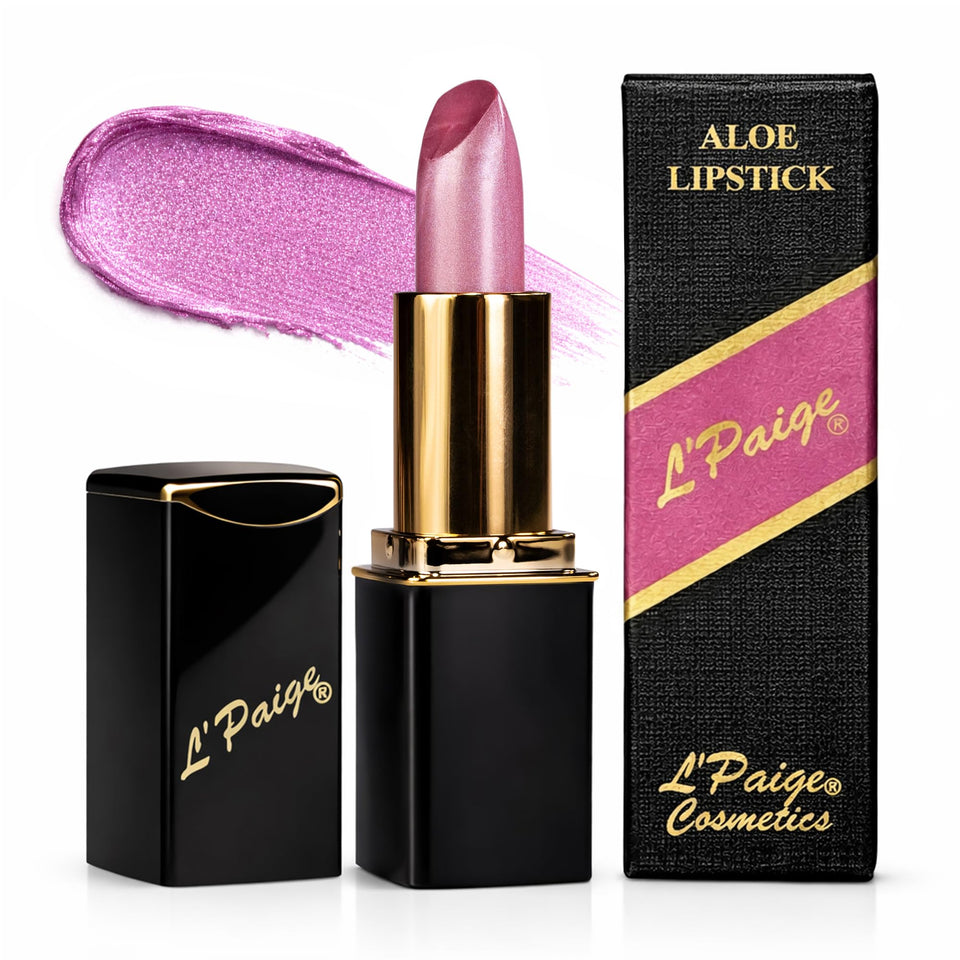 L'Paige front packaging showing shade label and frosted finish benefit