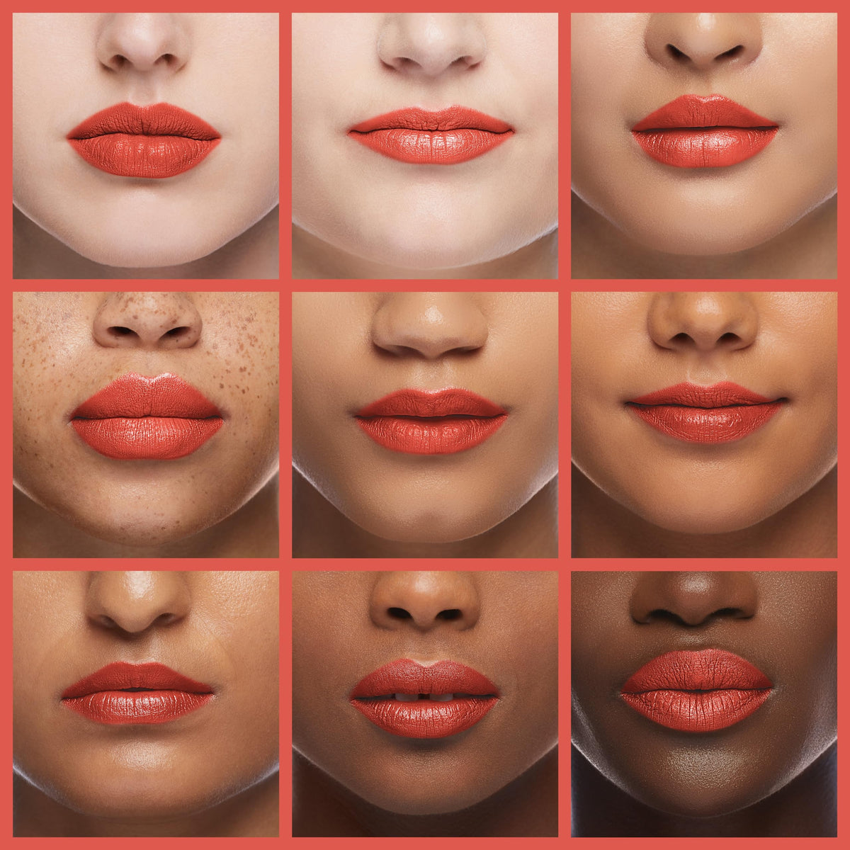 L'Paige swatches on skin illustrating buildable peach coral color and true-to-tone payoff