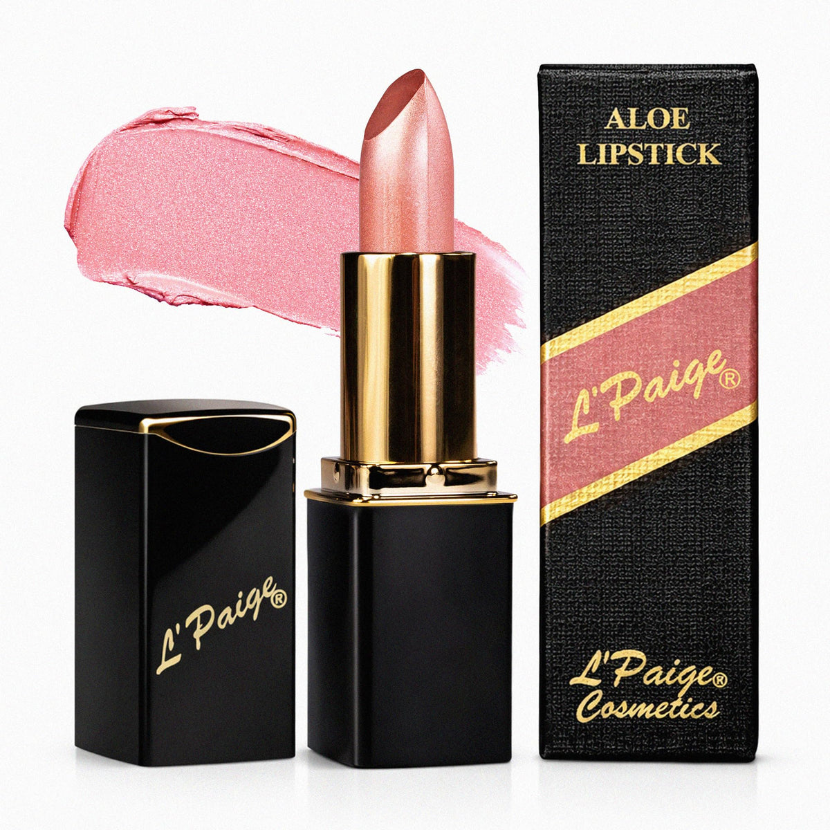 L’Paige lipstick front tube showing sleek packaging and easy grip
