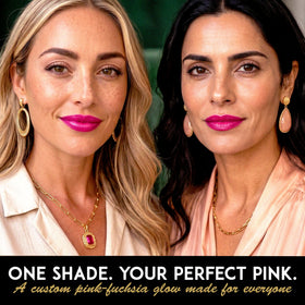 L'Paige model wearing Shade LGR in a daytime setting showing wearable bold color benefit