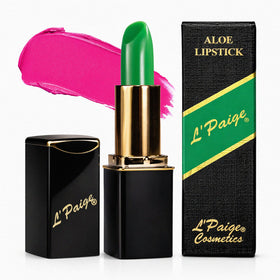 L'Paige close-up of lipstick bullet texture showing creamy finish and smooth application benefit