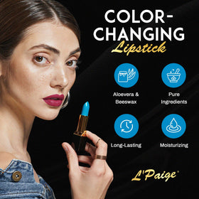 L'Paige swatch on fair skin, shows personalized deep pink result