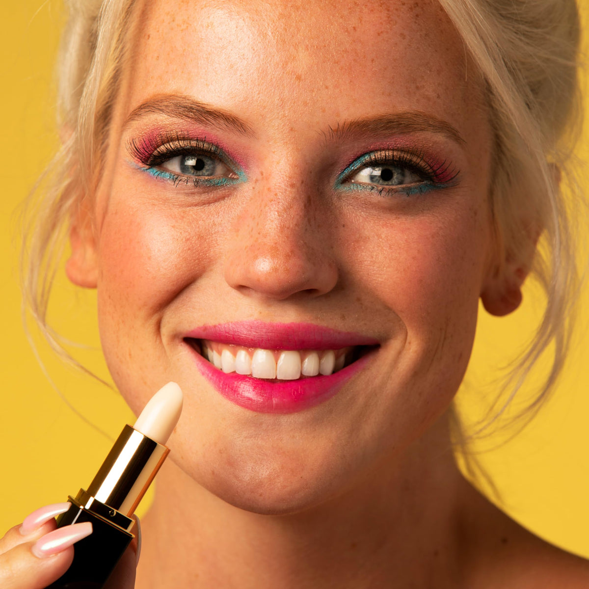 L'Paige texture close-up revealing creamy white formula for smooth, even application benefit