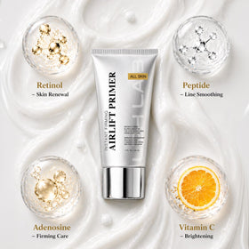 LPH LAB cream applied under foundation showing makeup-friendly primer benefit