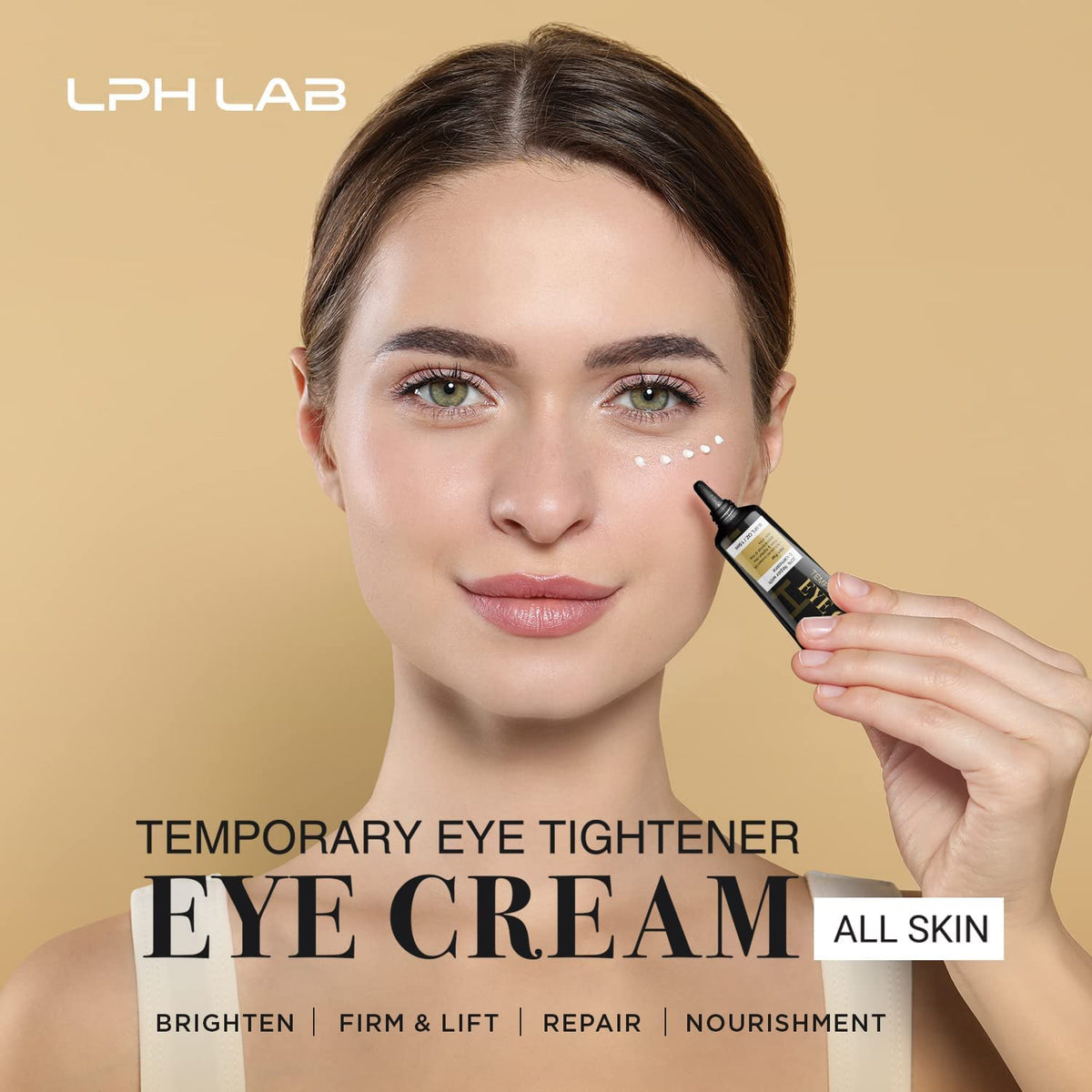 LPH LAB jar in hand showing 30ml scale for clear size and travel-friendly benefit