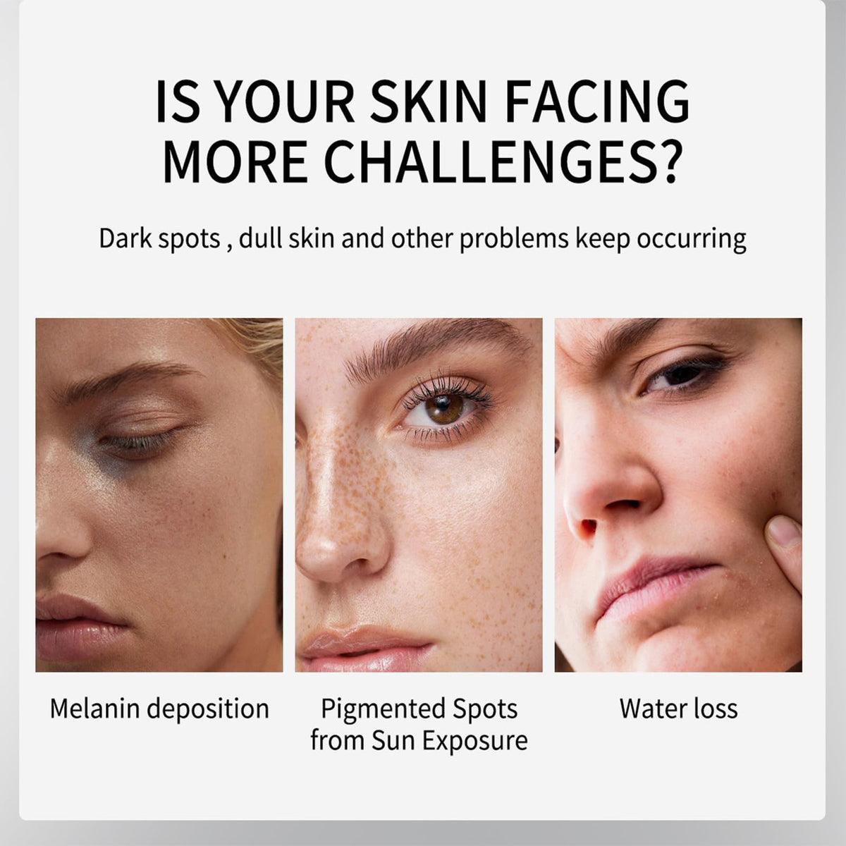 LRUSEIFE cream applied to cheek targeting dark spot, illustrating focused correction benefit