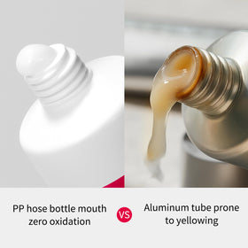 LRUSEIFE open-cap tube on table, showing travel-friendly packaging benefit