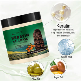 LSKINBATH being applied on damp hair to demonstrate detangling benefit