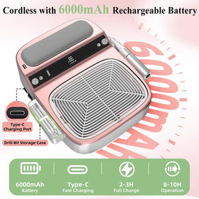 LUBEJR scale with hand for size comparison demonstrating portable, cordless use
