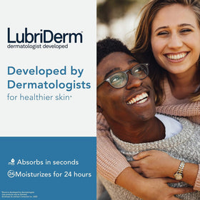 Lubriderm being rubbed onto arm for quick absorption and softness