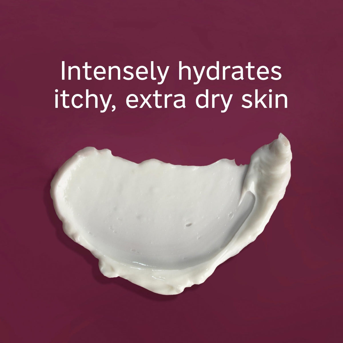 Lubriderm being smoothed onto a hand showing immediate hydration benefit