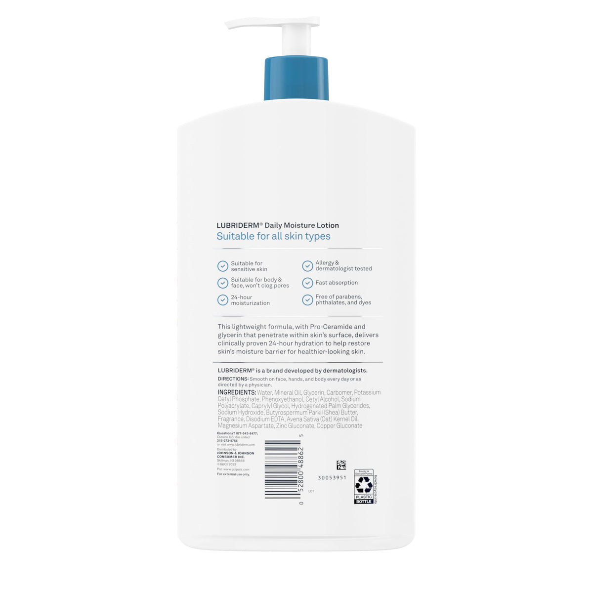 Lubriderm twin pack boxed on shelf showing value and storage convenience