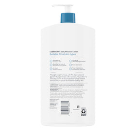 Lubriderm twin pack boxed on shelf showing value and storage convenience
