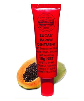 Lucas Papaw being applied to lips with applicator showing quick, no-mess reapplication