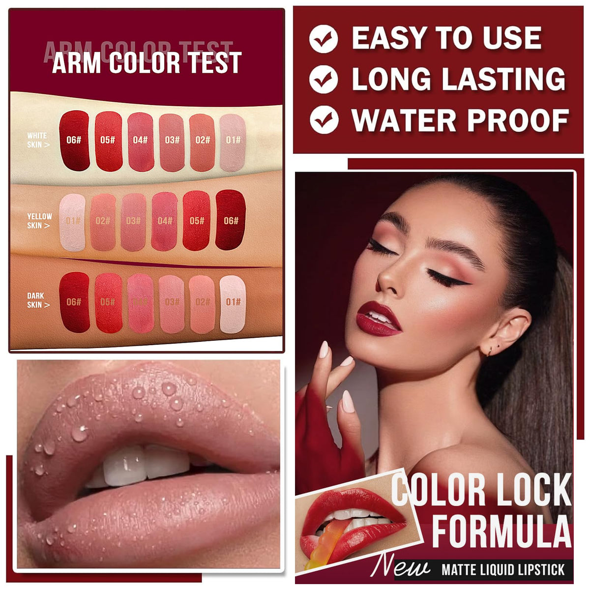 LuckNest six shades flatlay displaying color range for versatile looks