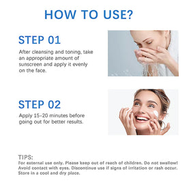 LuckNest applying sunscreen to face demonstrating even coverage