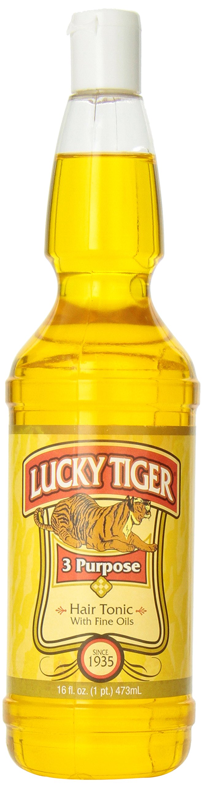 Lucky Tiger front packaging showing bottle and label for easy identification and vintage appeal