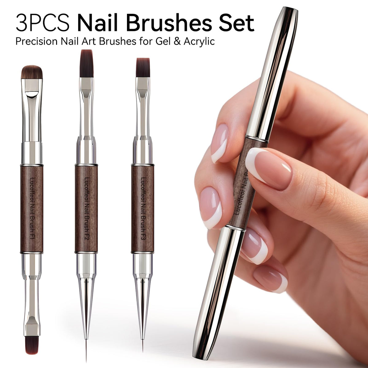 Lucoffeoi 6mm liner tip painting precise French tips for sharp smile lines