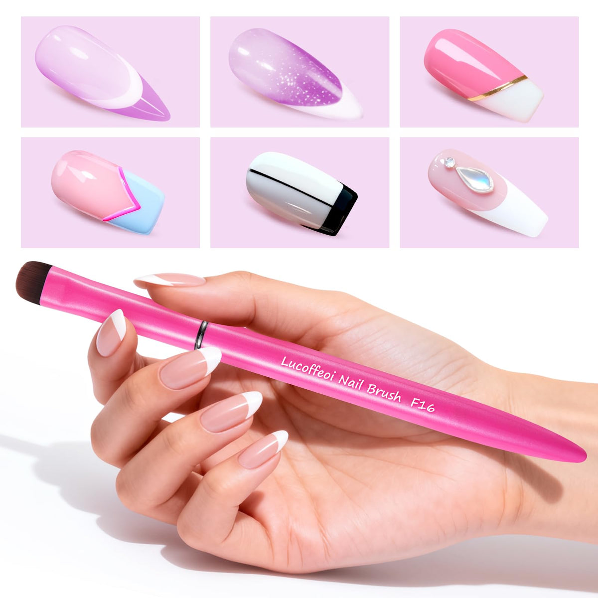 Lucoffeoi brushes displayed in salon setting for professional results