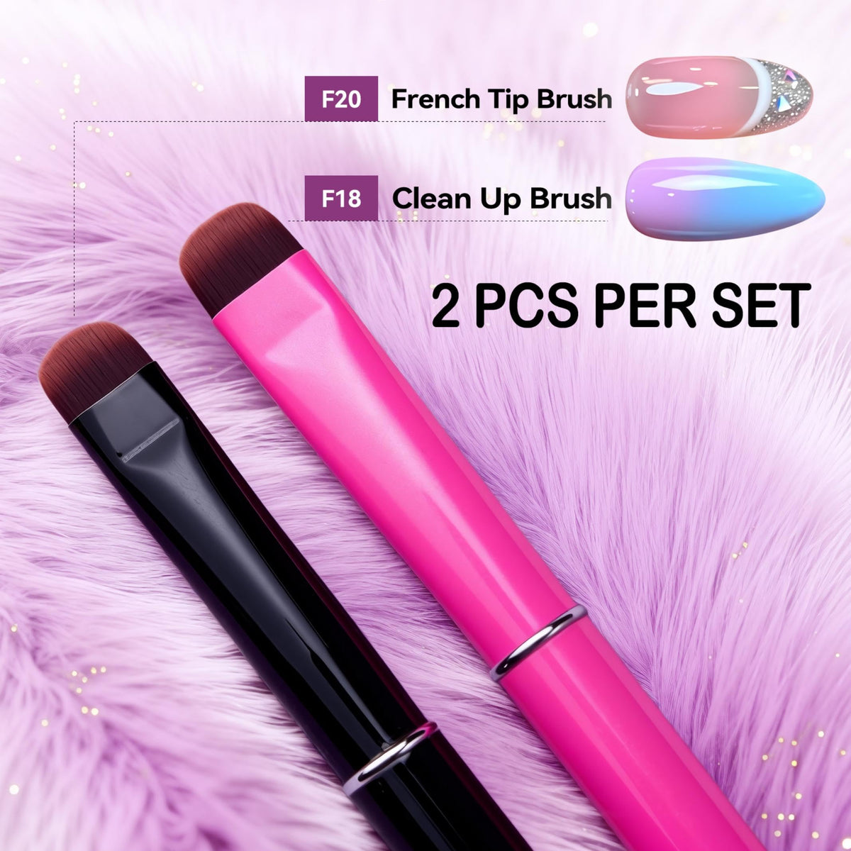 Lucoffeoi brushes side-by-side to show length and size comparison