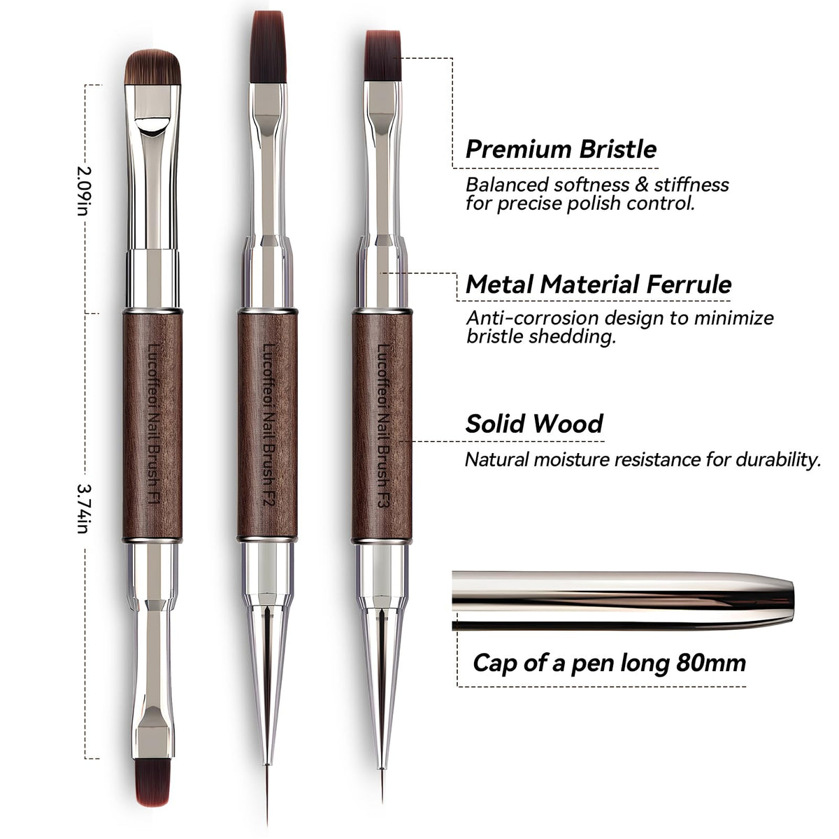 Lucoffeoi square flat brush spreading glitter evenly for clean decorative finishes