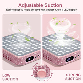 Ludysic size comparison with hand illustrating compact, portable salon benefit