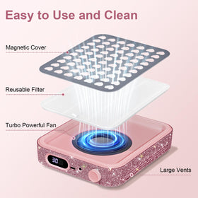 Ludysic top filter access detail with metal cover for easy cleaning and protection