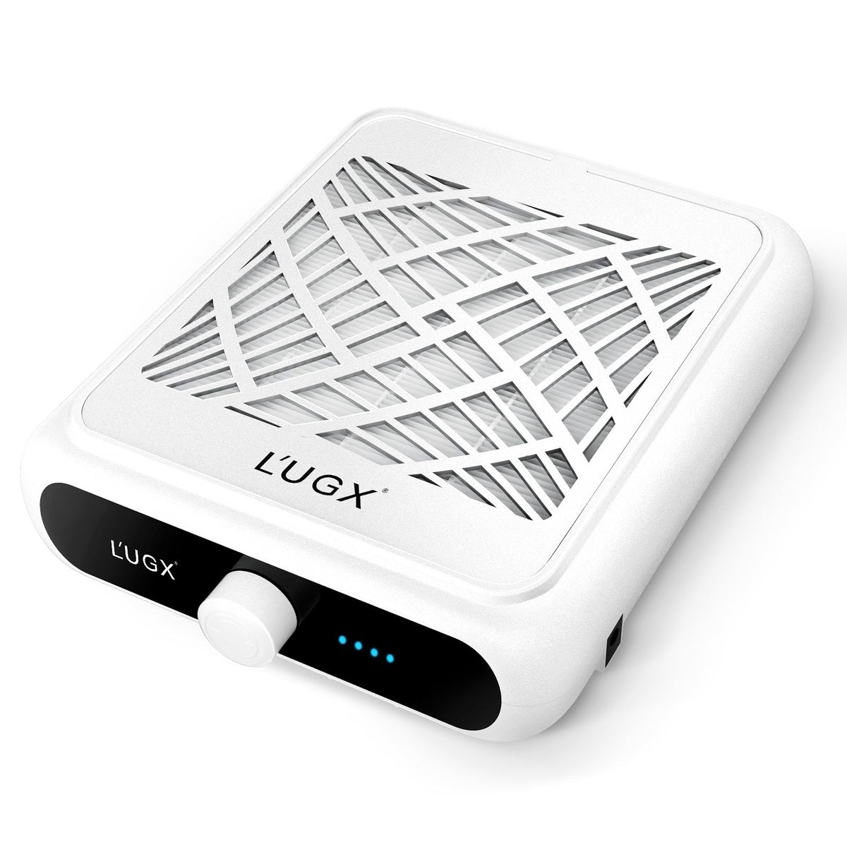 L'UGX front view showing compact dust collector and clean workspace benefit