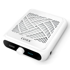 L'UGX front view showing compact dust collector and clean workspace benefit