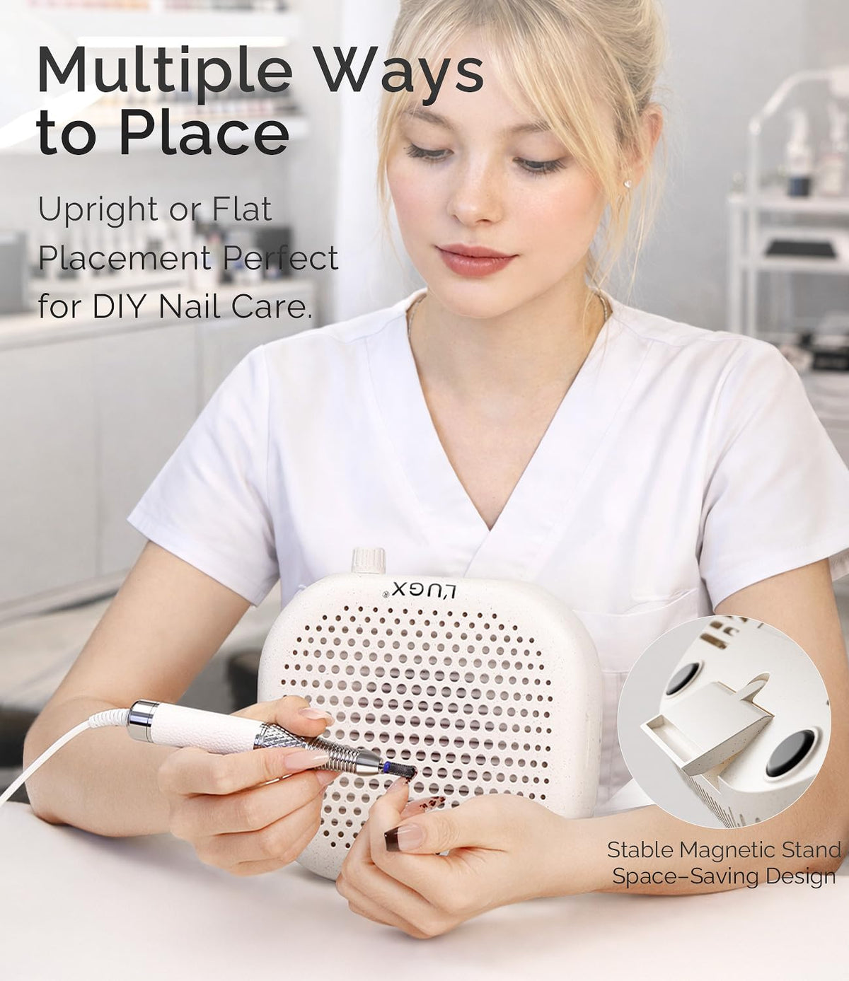 L'UGX magnetic filter cover open for cleaning, simplifies maintenance