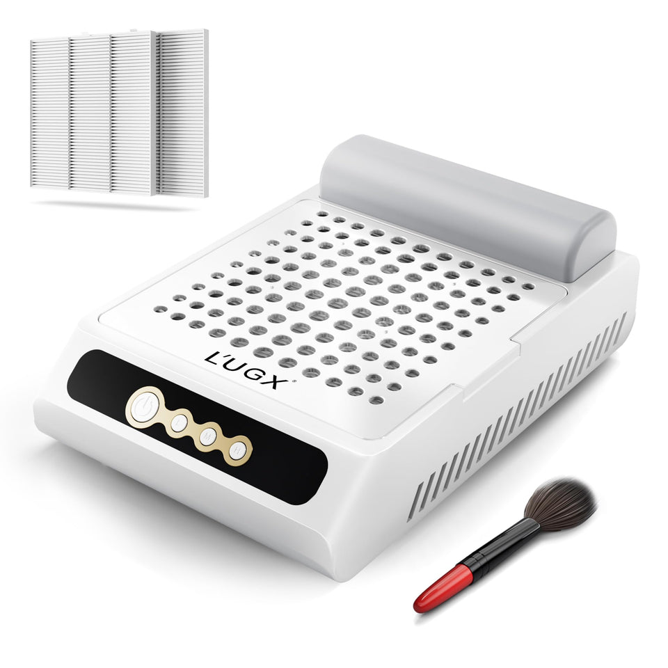 L'UGX front view showing compact dust collector and ergonomic shape for clean workspaces