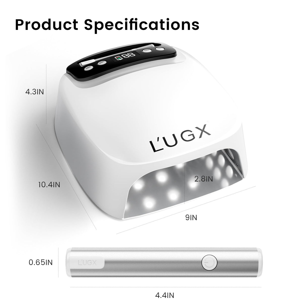 L'UGX in a home manicure setup showing versatile salon-grade performance