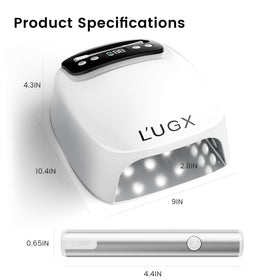 L'UGX in a home manicure setup showing versatile salon-grade performance