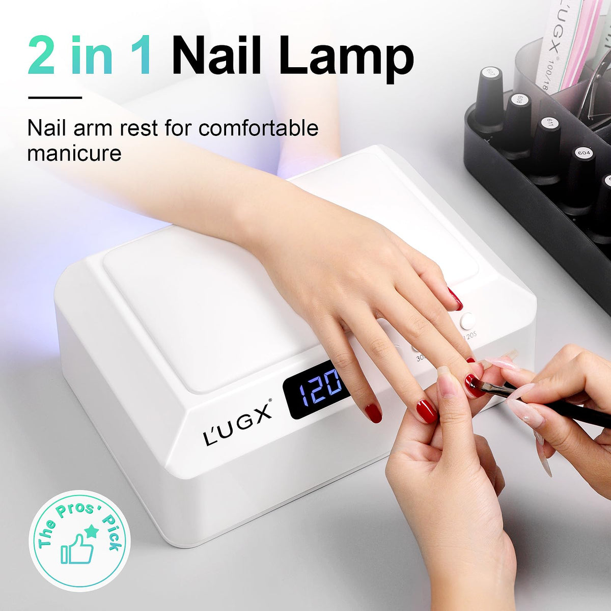 L'UGX top angle revealing 69 LEDs, even light distribution for uniform cure