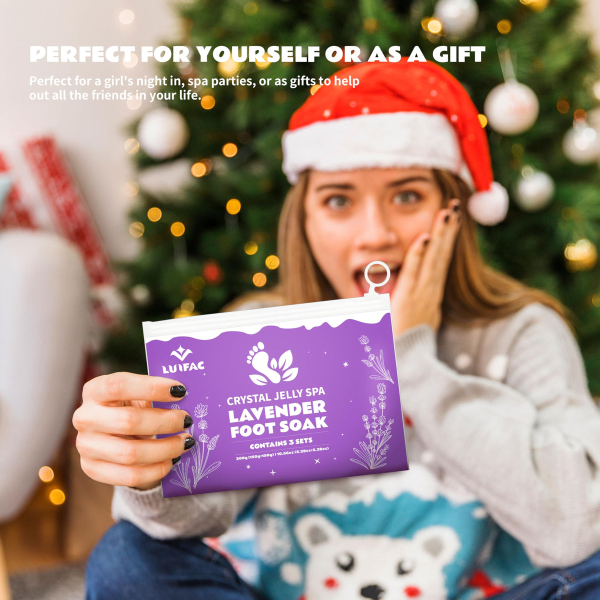 LUIFAC packaging gift box staged as a thoughtful self-care present