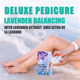 LUIFAC spa lifestyle setting with towel and candle for calming soak