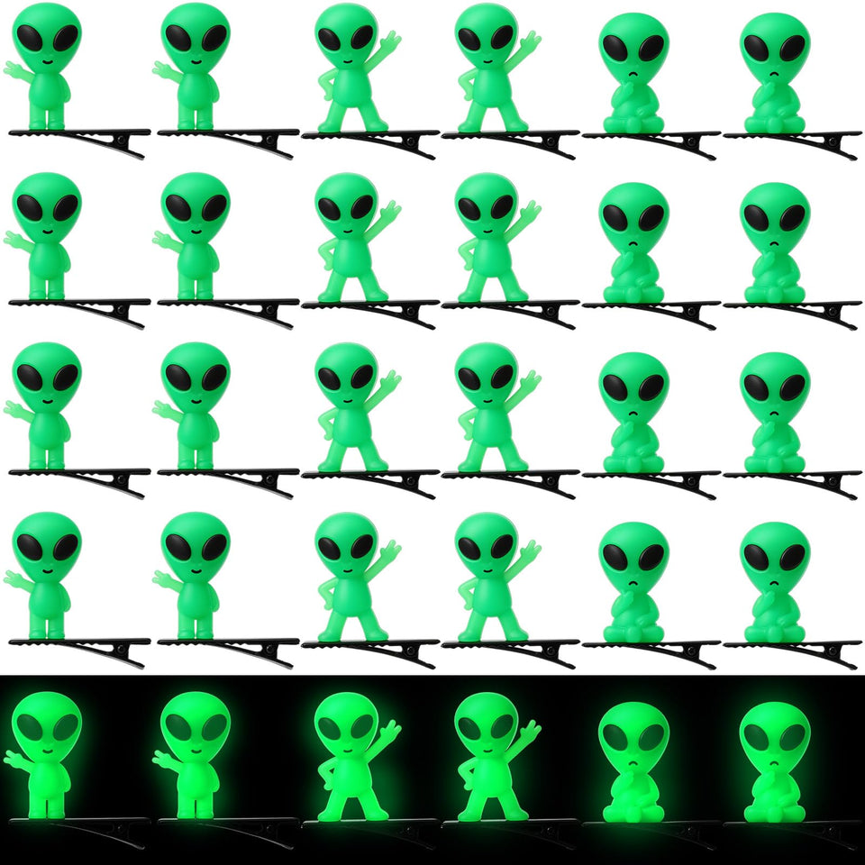 Luinabio front packaging of 30 glow alien clips showing quantity and color