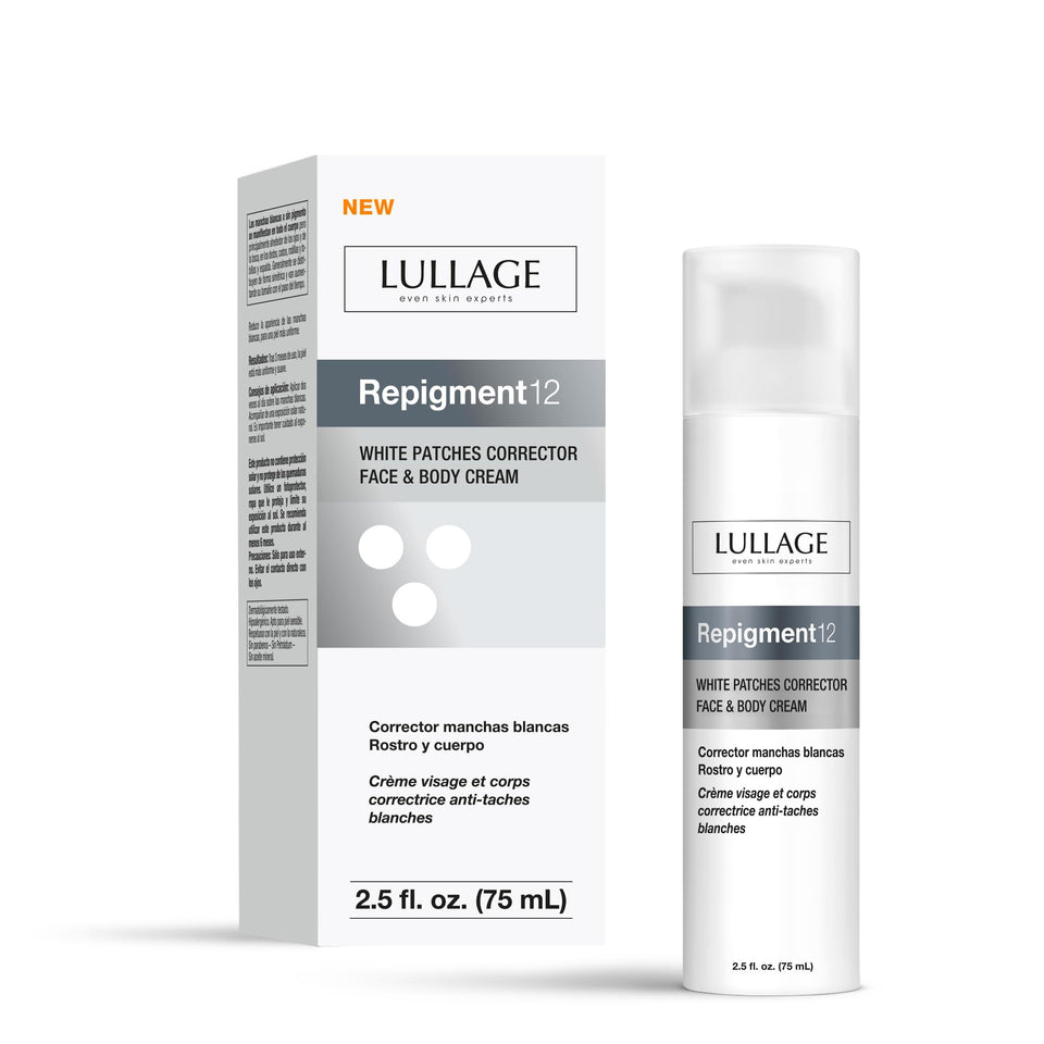 LULLAGE product front packaging showing bottle and branding for clearer skin