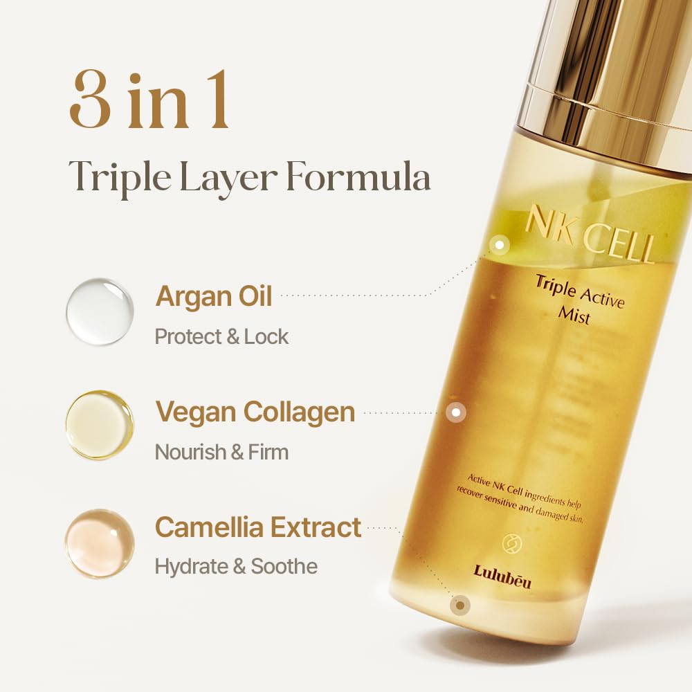 LULUBEU atomizer fine mist spray showing even, featherlight coverage