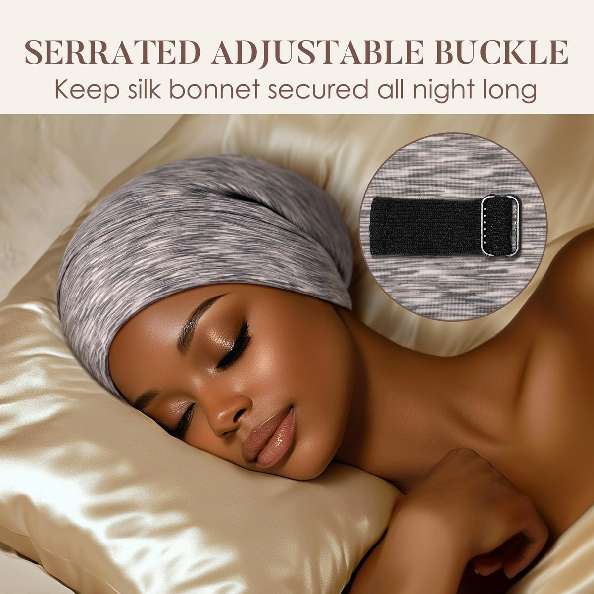 LULUSILK cap held in hand to show lightweight scale and comfortable-feel benefit
