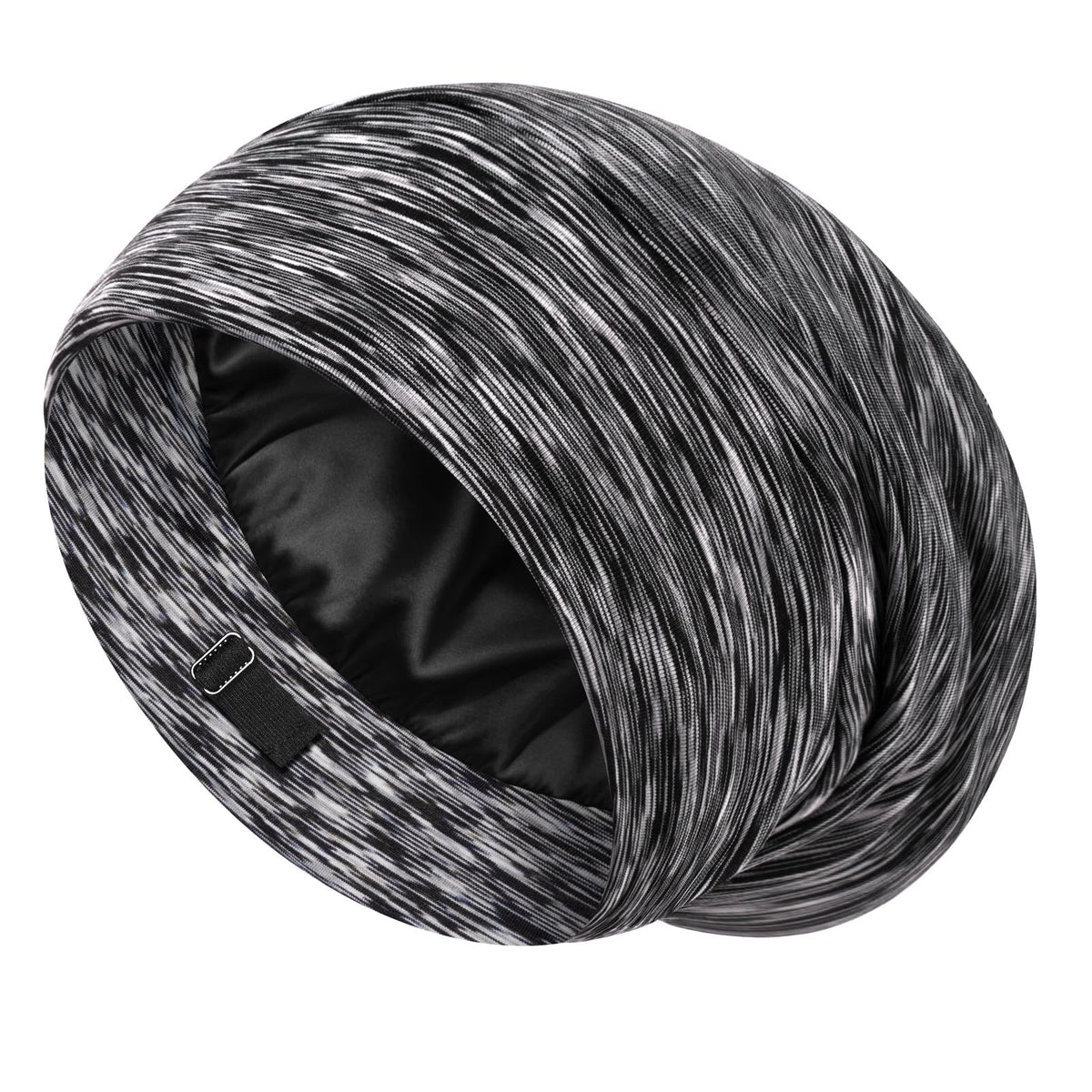LULUSILK front view of sleep cap showing full shape and coverage benefit