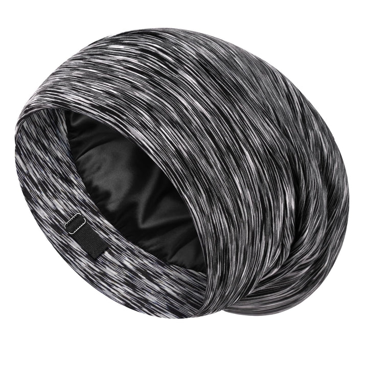 LULUSILK front view of sleep cap showing full shape and coverage benefit
