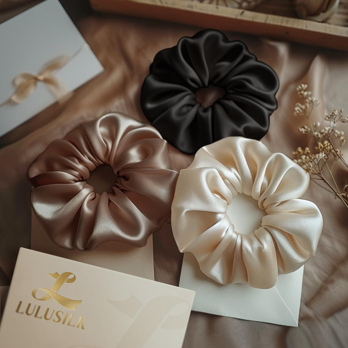 LULUSILK gift box lifestyle shot suggesting a thoughtful present
