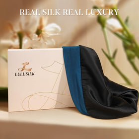 LULUSILK packaged gift box presenting a ready-to-give silk bonnet