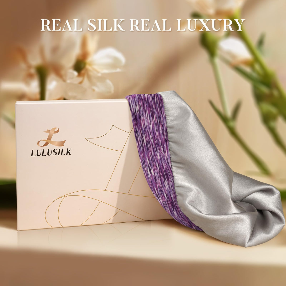 LULUSILK sleep cap in gift box ready for giving, elegant presentation
