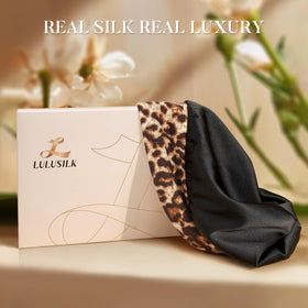 LULUSILK lifestyle bedroom setting showing bonnet worn for overnight hair care