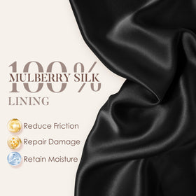 LULUSILK silk texture close-up highlighting smooth fibers for less friction